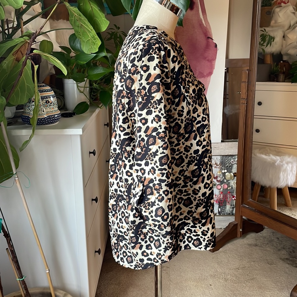 Notations Leopard Print Button Down - image 4